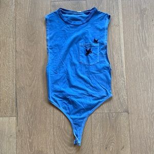 Our From Under Embroidered Tank Bodysuit